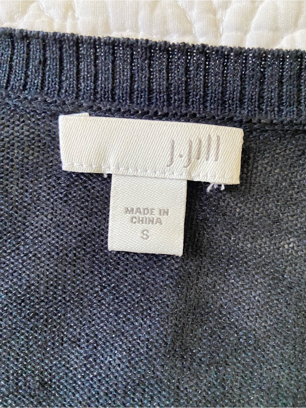 J. Jill Navy Linen Blend Open-Front Cardigan Size Small - Picture 4 of 12